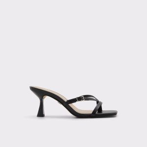 Women Gannever Black Women's Heeled Sandals Black Aldo Heels - 1