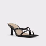 Women Gannever Black Women's Heeled Sandals Black Aldo Heels - 4