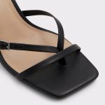 Women Gannever Black Women's Heeled Sandals Black Aldo Heels - 5