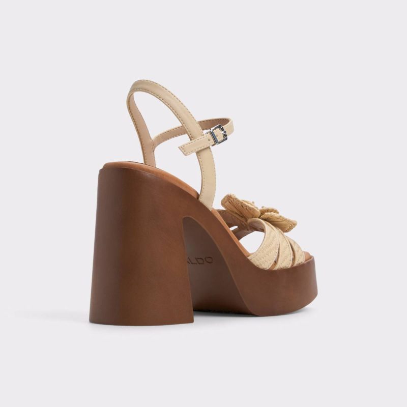 Women Heels Aldo Light Beige Beachbloom Light Beige Women's Platform Sandals - 3