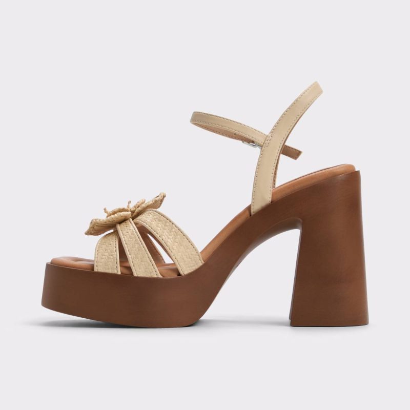 Women Heels Aldo Light Beige Beachbloom Light Beige Women's Platform Sandals - 4