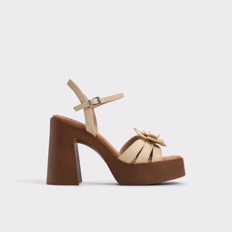 Women Heels Aldo Light Beige Beachbloom Light Beige Women's Platform Sandals - 1