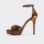 Women Heels Bronze Aldo Medusa Bronze Women's Platform Sandals - 3
