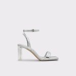 Women Heels Silver Aldo Aurorai Silver Women's Block Heels - 1