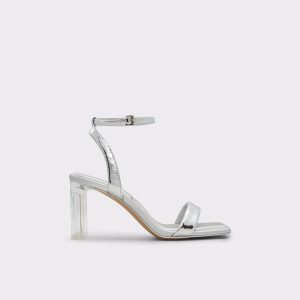 Women Heels Silver Aldo Aurorai Silver Women's Block Heels - 1