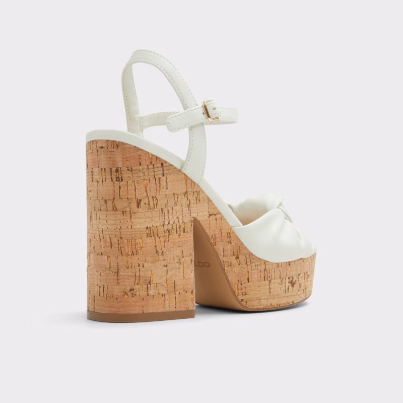 Women Heels Ulialdan White/Bone Women's Platform Sandals Aldo White/Bone - 2