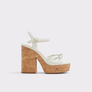 Women Heels Ulialdan White/Bone Women's Platform Sandals Aldo White/Bone - 1