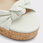 Women Heels Ulialdan White/Bone Women's Platform Sandals Aldo White/Bone - 5
