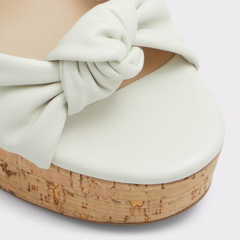 Women Heels Ulialdan White/Bone Women's Platform Sandals Aldo White/Bone - 5