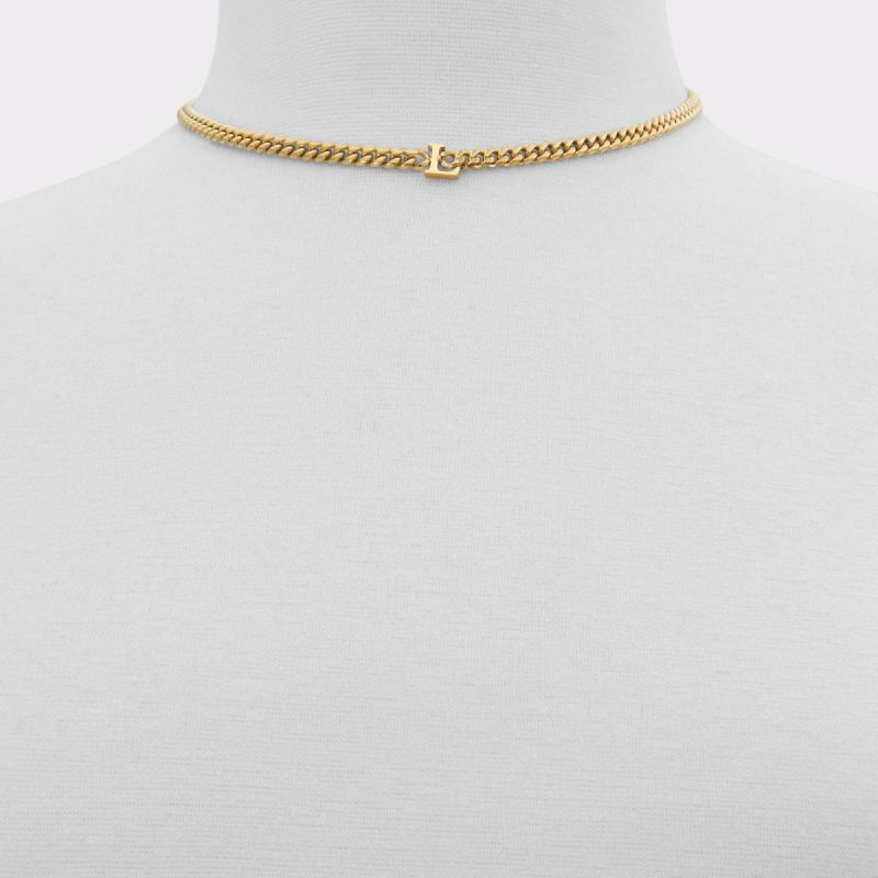 Women Jewelry Aldo Gold Yourletters Gold Women's Necklaces - 2
