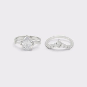 Women Jewelry Aldo Silver/Clear Multi Glenarien Silver/Clear Multi Women's Rings - 1