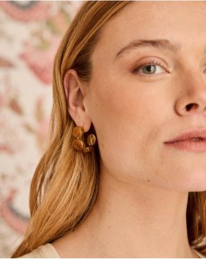 Women Jewelry Mocha Polín Et Moi Earrings Zora Stone - 1