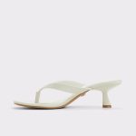Women Jump White/Bone Women's Strappy Sandals Aldo White/Bone Heels - 3