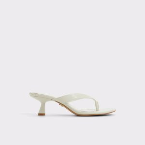 Women Jump White/Bone Women's Strappy Sandals Aldo White/Bone Heels - 1