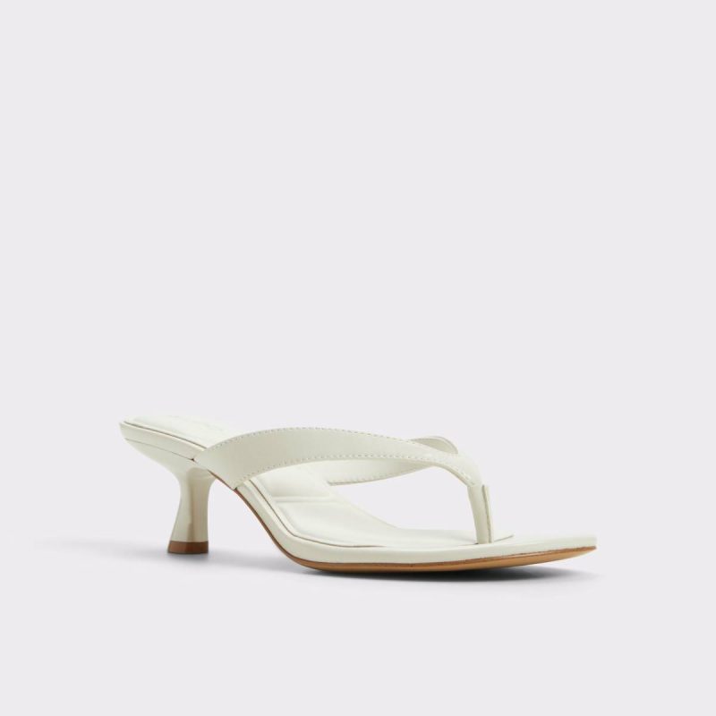 Women Jump White/Bone Women's Strappy Sandals Aldo White/Bone Heels - 4