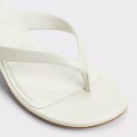 Women Jump White/Bone Women's Strappy Sandals Aldo White/Bone Heels - 5