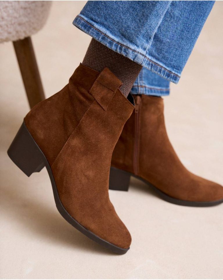 Women Leather Liara Heel Ankle Boots Polín Et Moi Footwear - 4