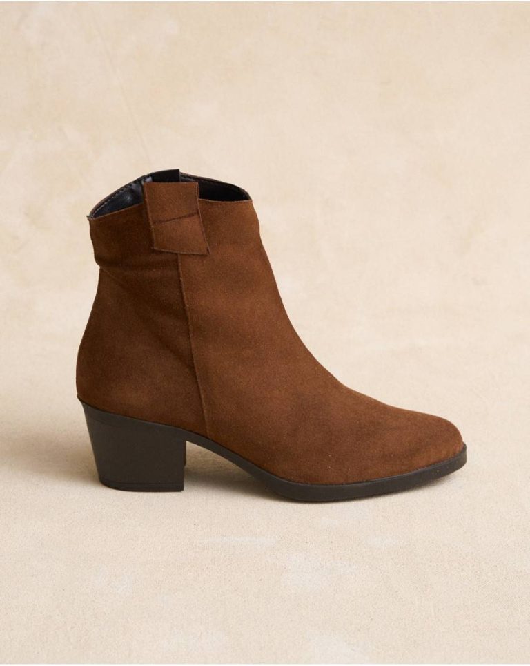 Women Leather Liara Heel Ankle Boots Polín Et Moi Footwear - 1