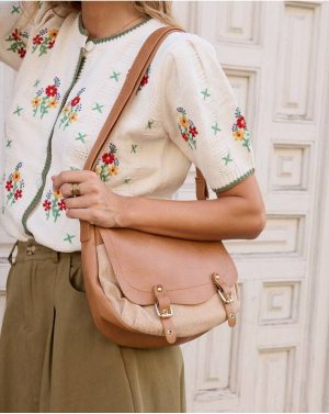 Women Leather Polín Et Moi Double Buckle Shoulder Strap Other - 1