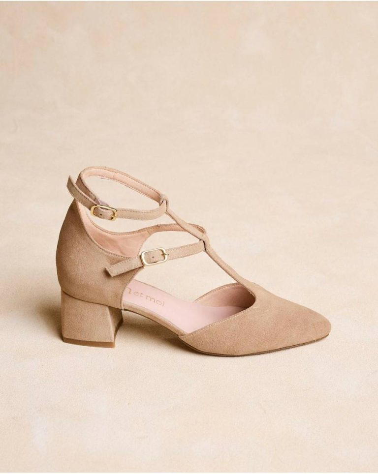 Women Mary Jane Arianna Straps Heels Beige Polín Et Moi - 3