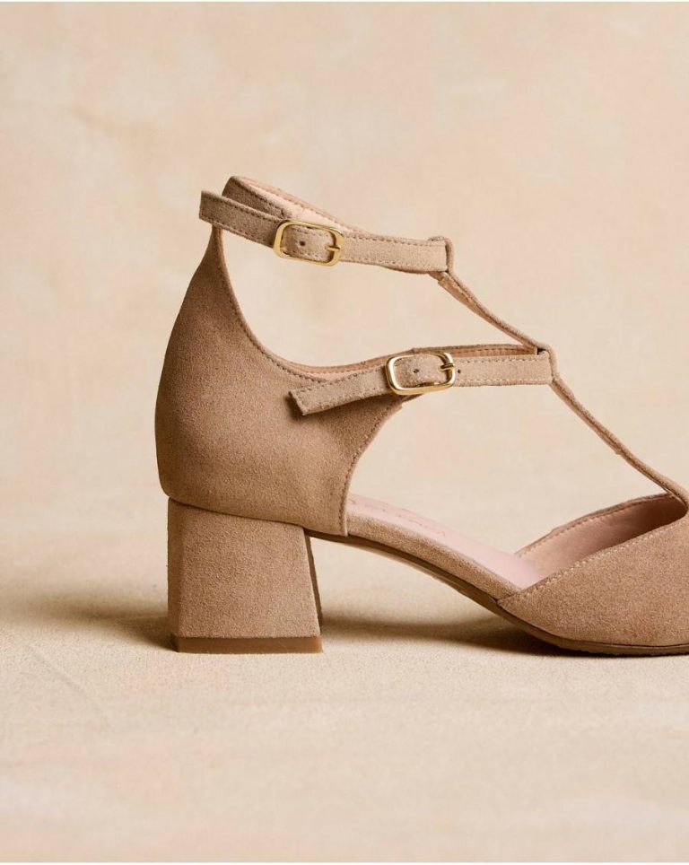 Women Mary Jane Arianna Straps Heels Beige Polín Et Moi - 4
