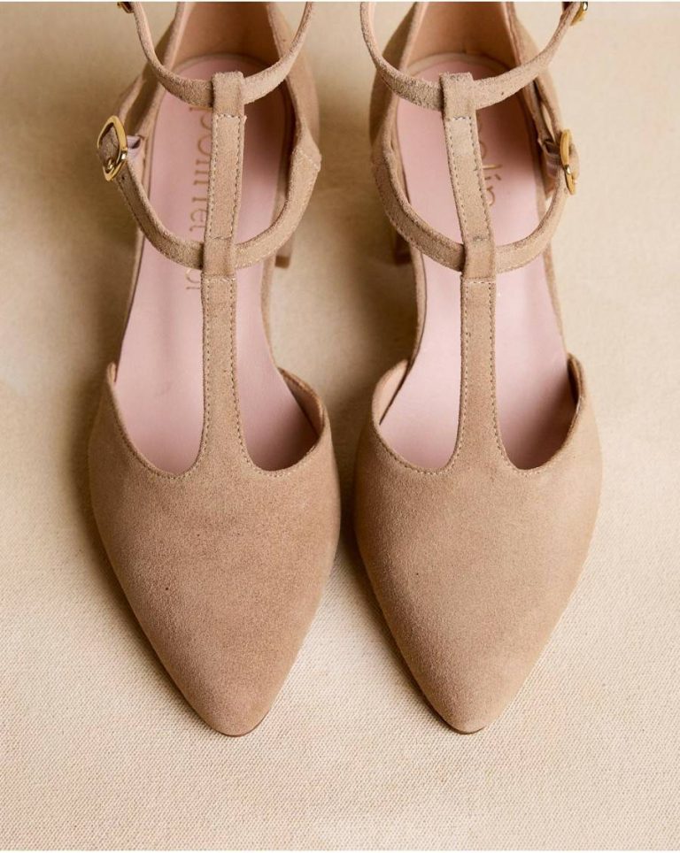 Women Mary Jane Arianna Straps Heels Beige Polín Et Moi - 5