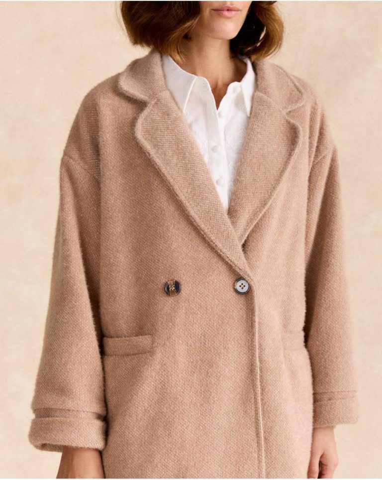Women Maternity Taupe Carina Fur Coat Polín Et Moi - 5