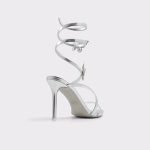 Women Ocia Silver Women's Strappy Sandals Aldo Heels Silver - 2