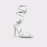 Women Ocia Silver Women's Strappy Sandals Aldo Heels Silver - 4