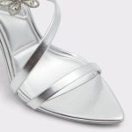 Women Ocia Silver Women's Strappy Sandals Aldo Heels Silver - 5