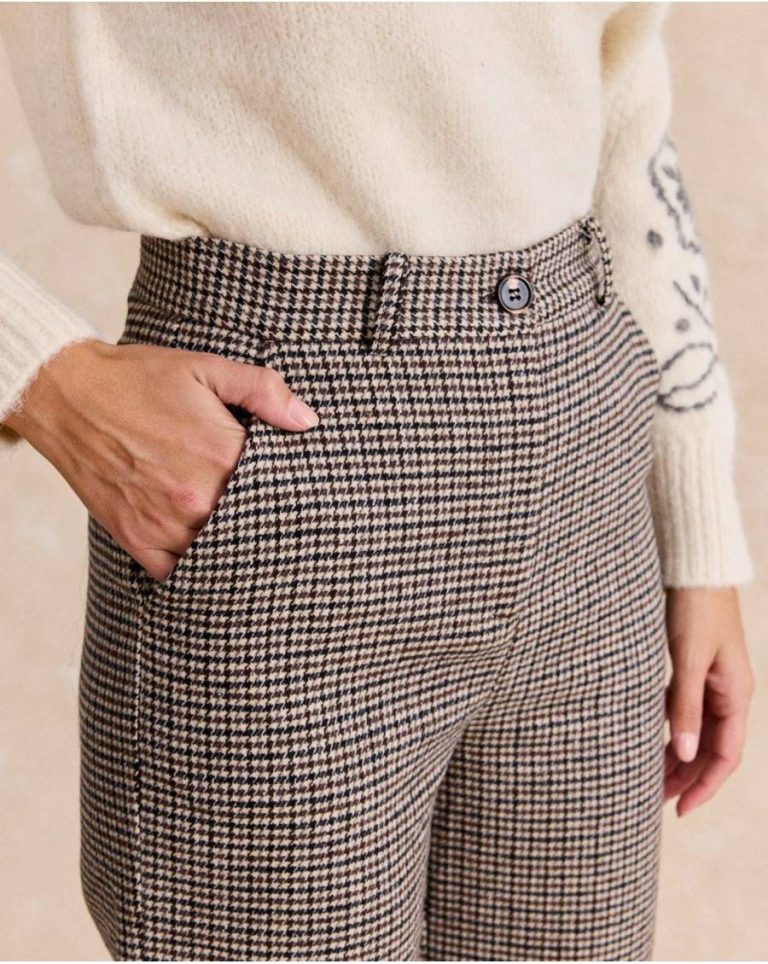 Women Polín Et Moi Bimba Suit Pants Brown Bottoms - 2