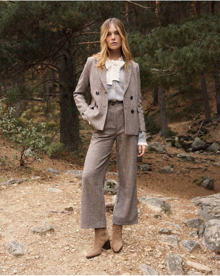 Women Polín Et Moi Bimba Suit Pants Brown Bottoms - 1
