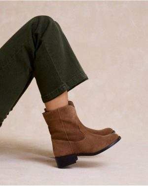 Women Polín Et Moi Footwear Ondas Serrala Ankle Boots Brown - 1