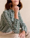Women Polín Et Moi Green Forest Blouses And Shirts Aurora Ruffle Shirt - 3