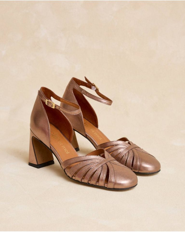 Women Priscela Heel Shoe Heels Polín Et Moi Bronze - 3