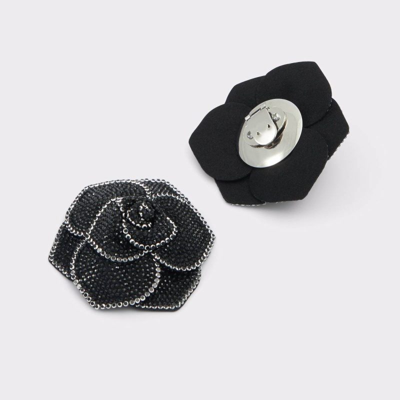 Women Rosettes Black Women's Shoe Charms & Laces Aldo Shoe Charms & Laces Black - 1
