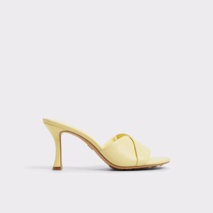 Women Sandals Aldo Light Yellow Lyhanna Light Yellow Women's Heeled Mules - 1
