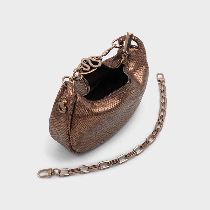 Women Shoulder Bags Pythonnx Bronze Women's Shoulder Bags Aldo Bronze - 3