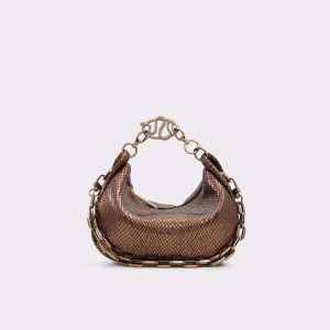 Women Shoulder Bags Pythonnx Bronze Women's Shoulder Bags Aldo Bronze - 1