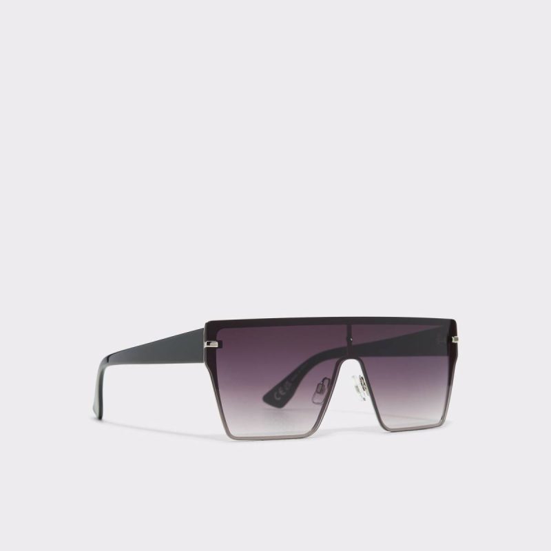 Women Sunglasses Aldo Black/Silver Multi Gavenany Black/Silver Multi Women's Shield - 2
