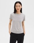 Women Theory Tiny Tee In Organic Cotton T-Shirts + Tank Tops Soft Grey Melange - 1