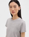 Women Theory Tiny Tee In Organic Cotton T-Shirts + Tank Tops Soft Grey Melange - 4
