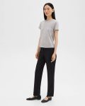 Women Theory Tiny Tee In Organic Cotton T-Shirts + Tank Tops Soft Grey Melange - 5
