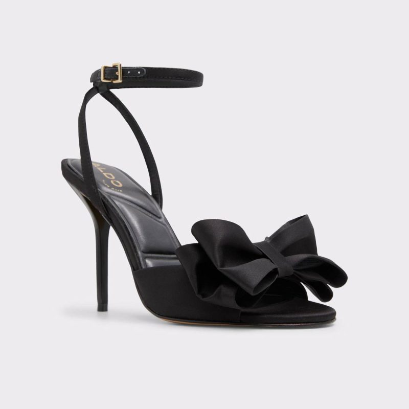 Women Tinsletta Black Women's Heeled Sandals Aldo Black Heels - 4