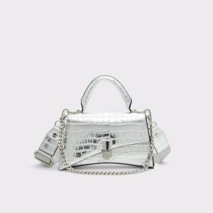 Women Top Handle Bags Aldo Lucenaax Silver Women's Top Handle Bags Silver - 1