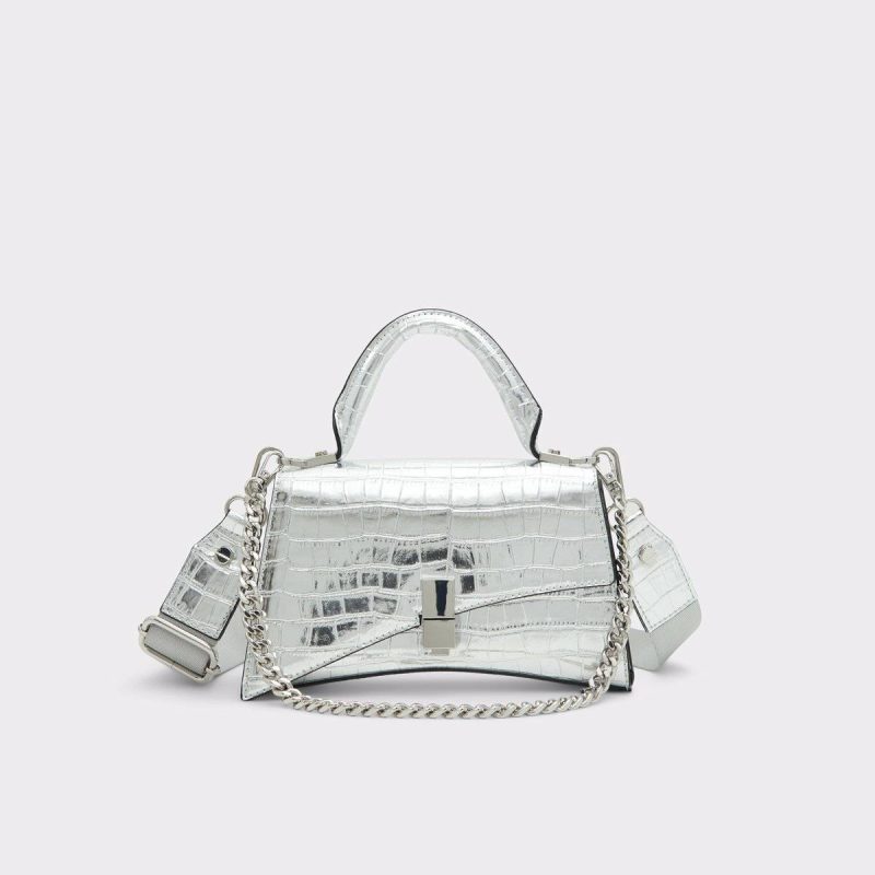 Women Top Handle Bags Aldo Lucenaax Silver Women's Top Handle Bags Silver - 1
