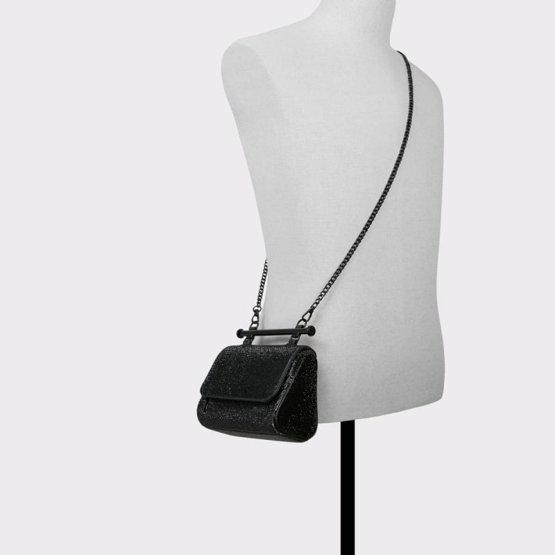 Women Top Handle Bags Black/Black Aldo Blingchic Black/Black Women's Top Handle Bags - 4