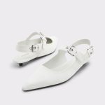 Women White Heels Aldo Kellya White Women's Slingbacks - 2