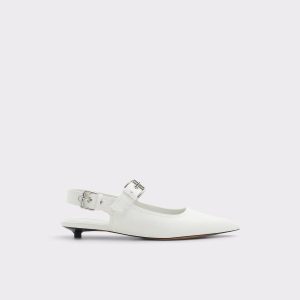 Women White Heels Aldo Kellya White Women's Slingbacks - 1