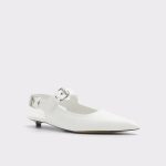 Women White Heels Aldo Kellya White Women's Slingbacks - 5